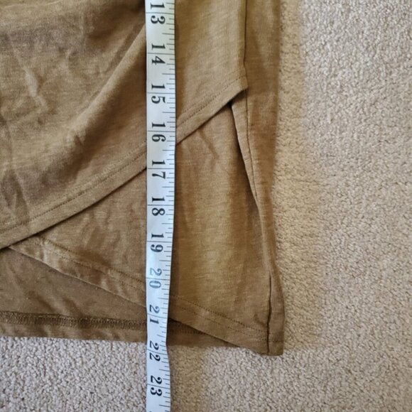 Nordstrom Leith Mustard Ruched Pull On Pencil Skirt XS - Picture 4 of 7